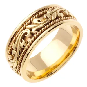 18K Yellow or White Paisley Celtic Hand Braided