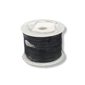 1mm Waxed Cord Black Spool