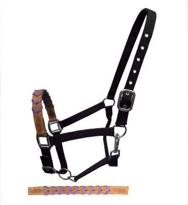 3 PLY HALTER WITH BRAIDED NOSE BAND