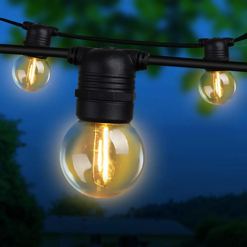 41m LED Festoon String Lights 40 Bulbs Kits Wedding Party Christmas G45