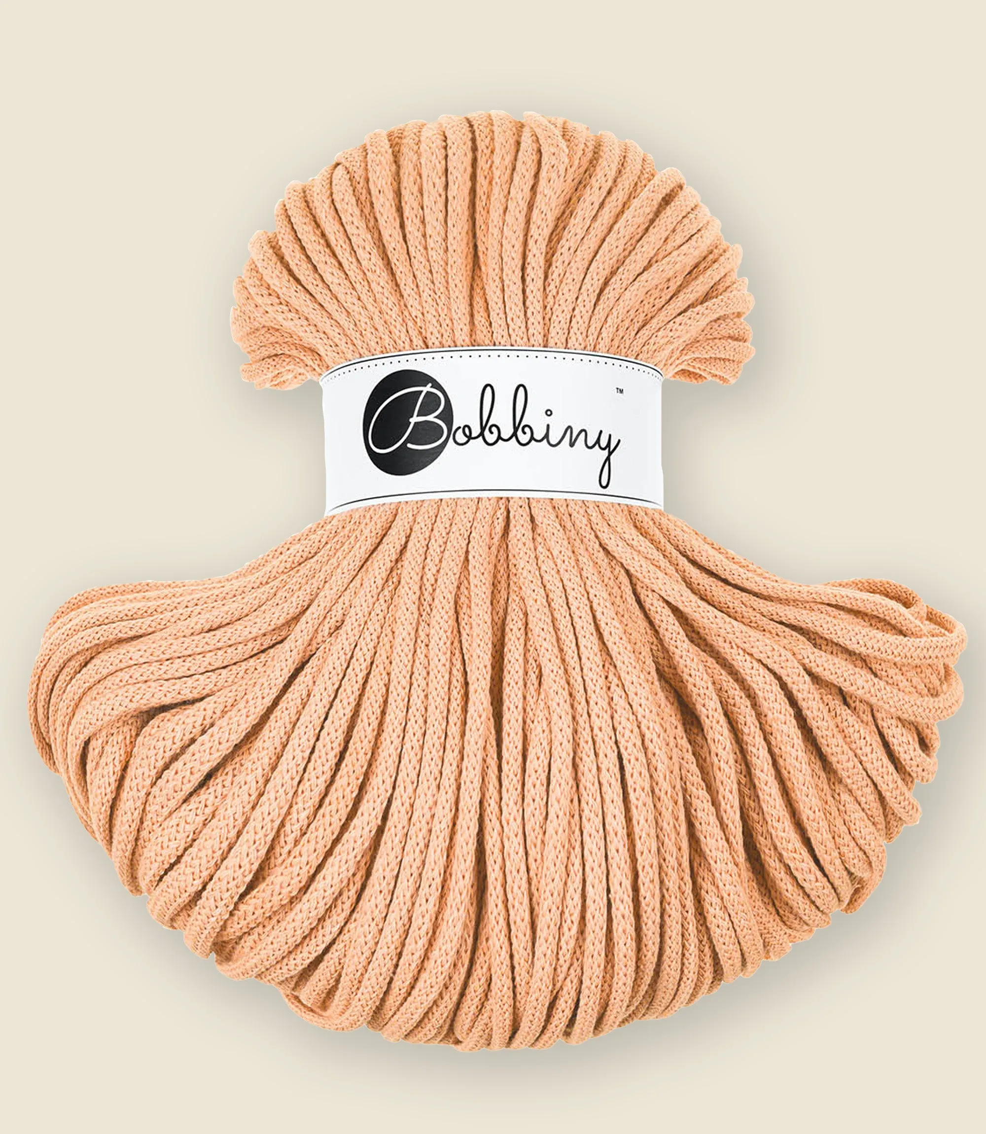 5 mm braided cord, recycled cotton