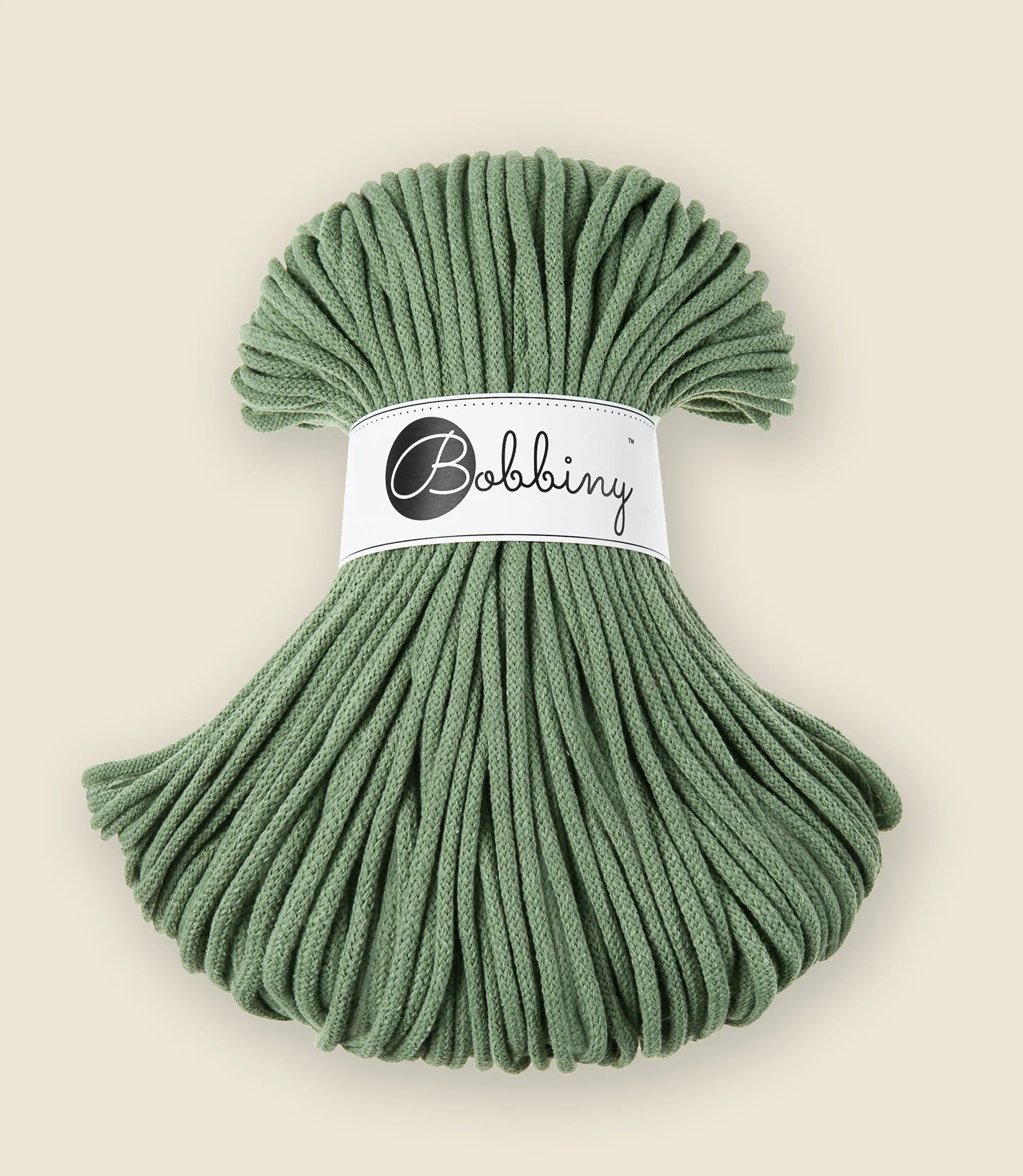 5 mm braided cord, recycled cotton