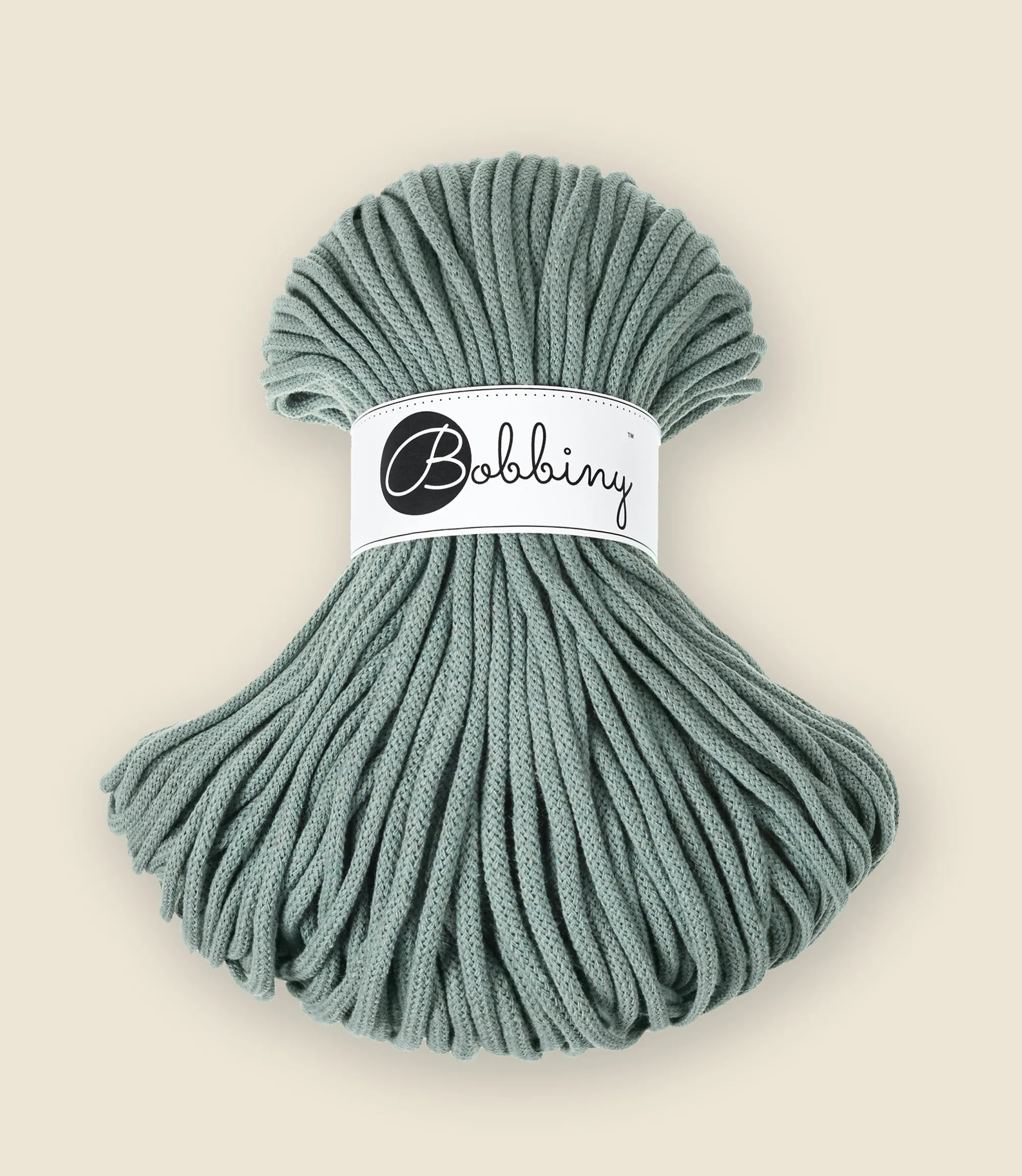 5 mm braided cord, recycled cotton