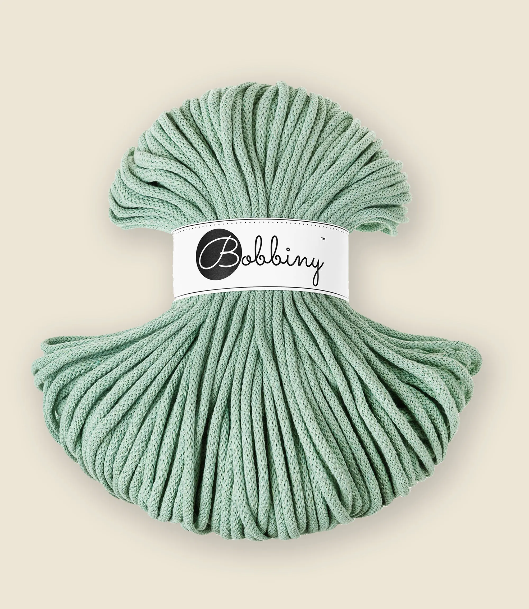 5 mm braided cord, recycled cotton