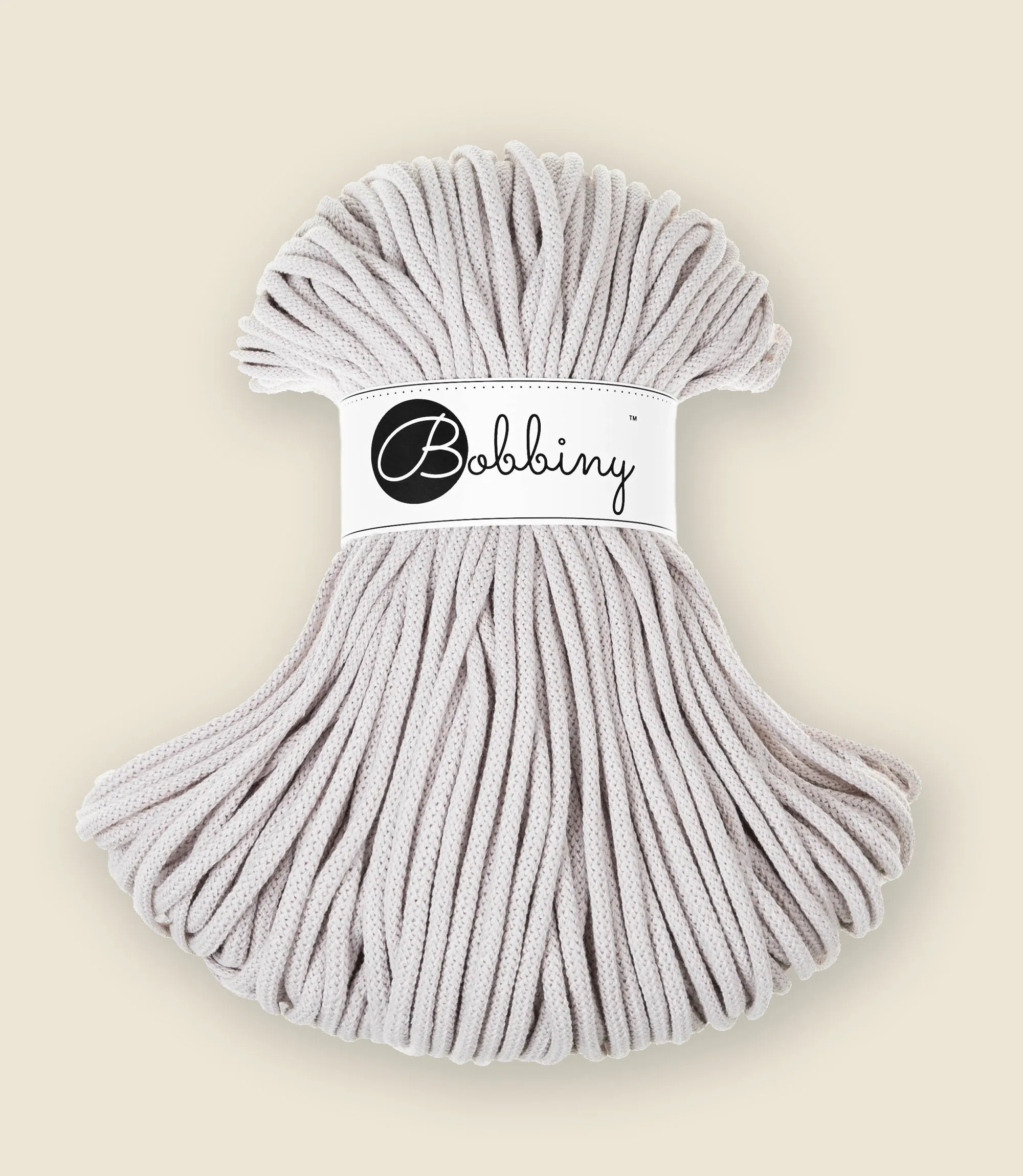 5 mm braided cord, recycled cotton