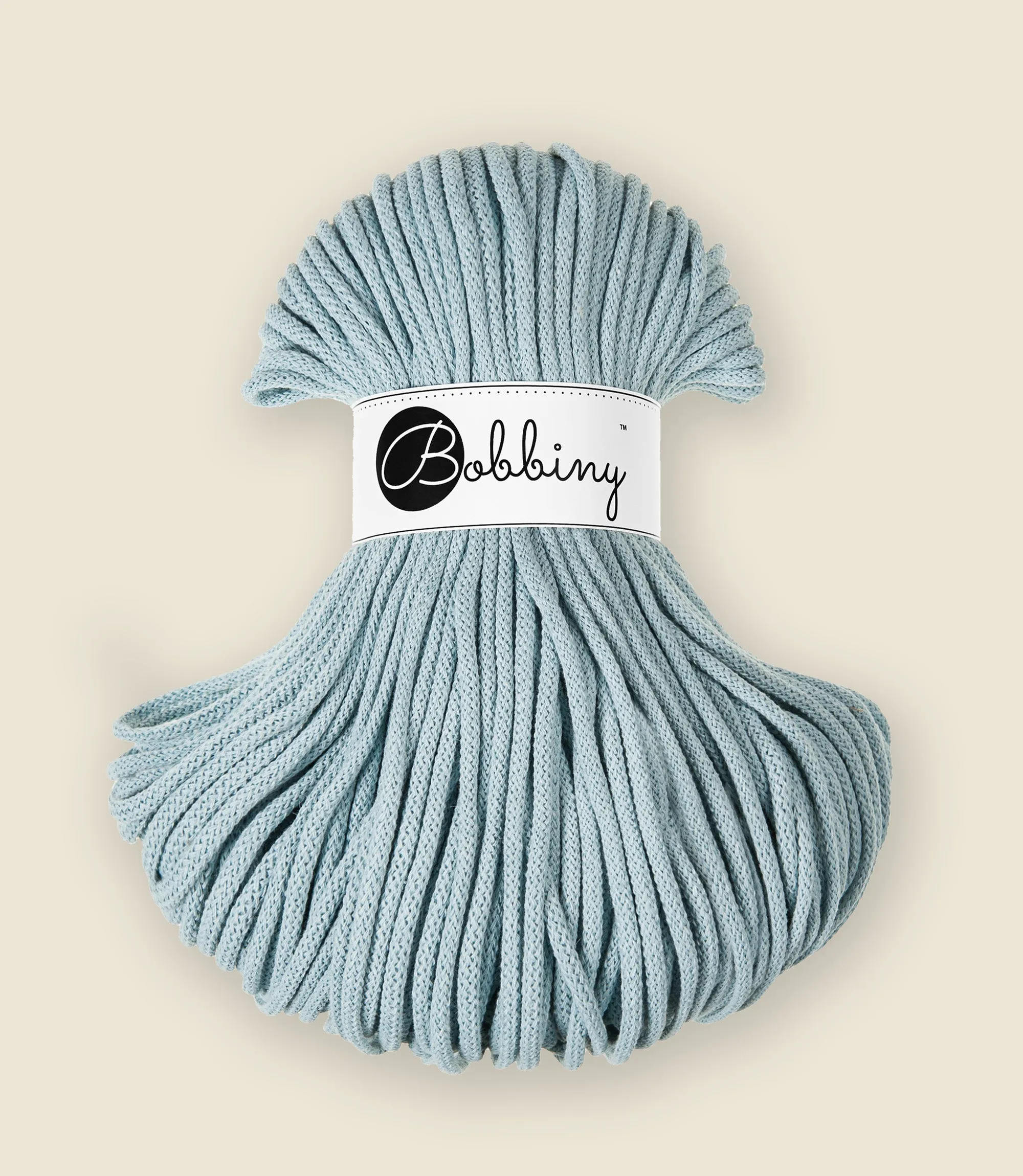 5 mm braided cord, recycled cotton