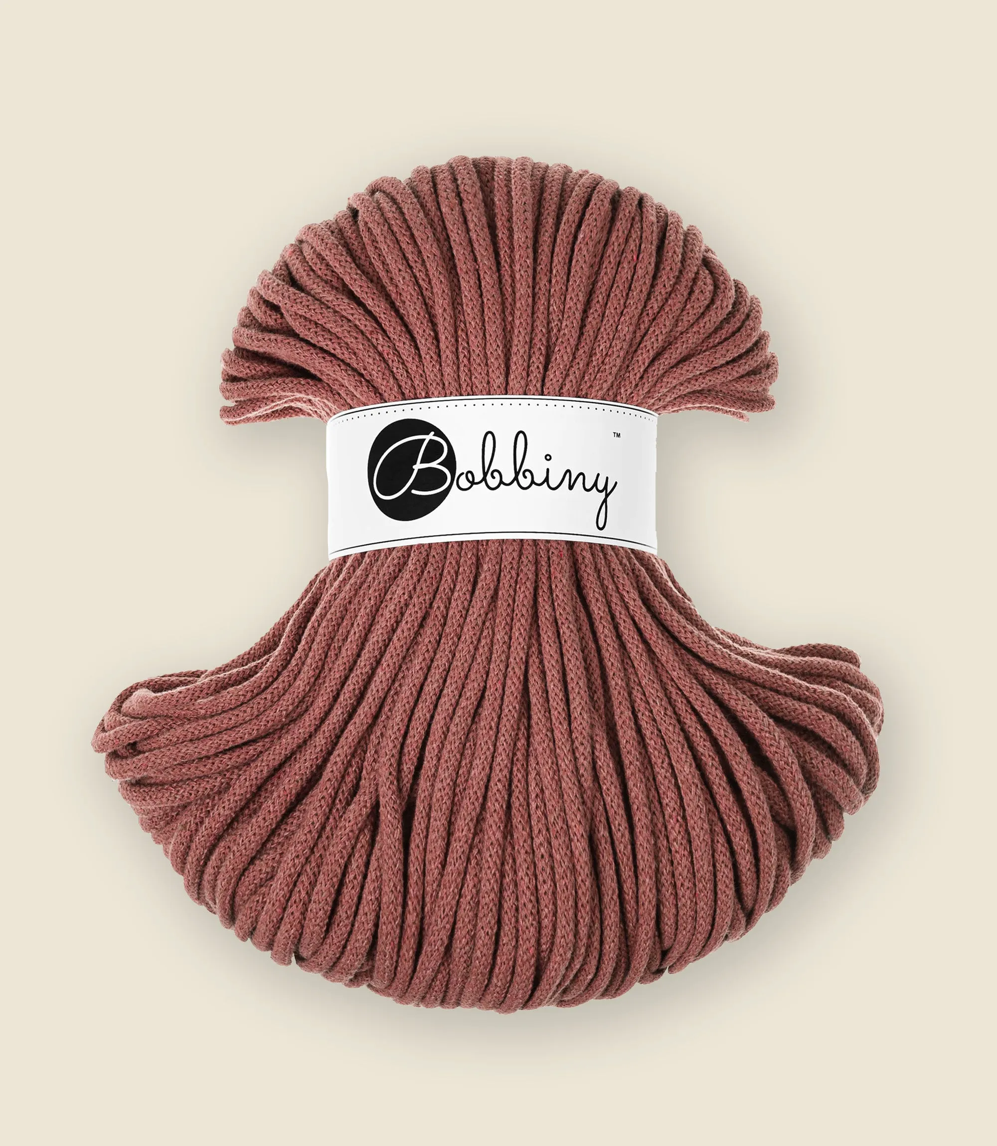 5 mm braided cord, recycled cotton