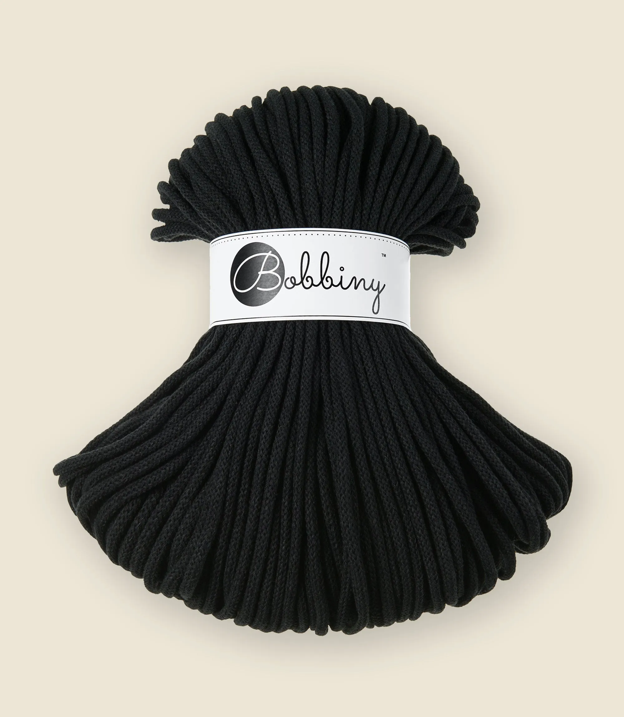 5 mm braided cord, recycled cotton