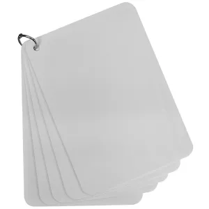 5 x A5 Plastic Blank Battle Slate Cards with Ring Binder