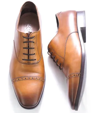 $650 SALVATORE FERRAGAMO - "TRISTANO" Apron-Toe Oxford - 10.5 E US