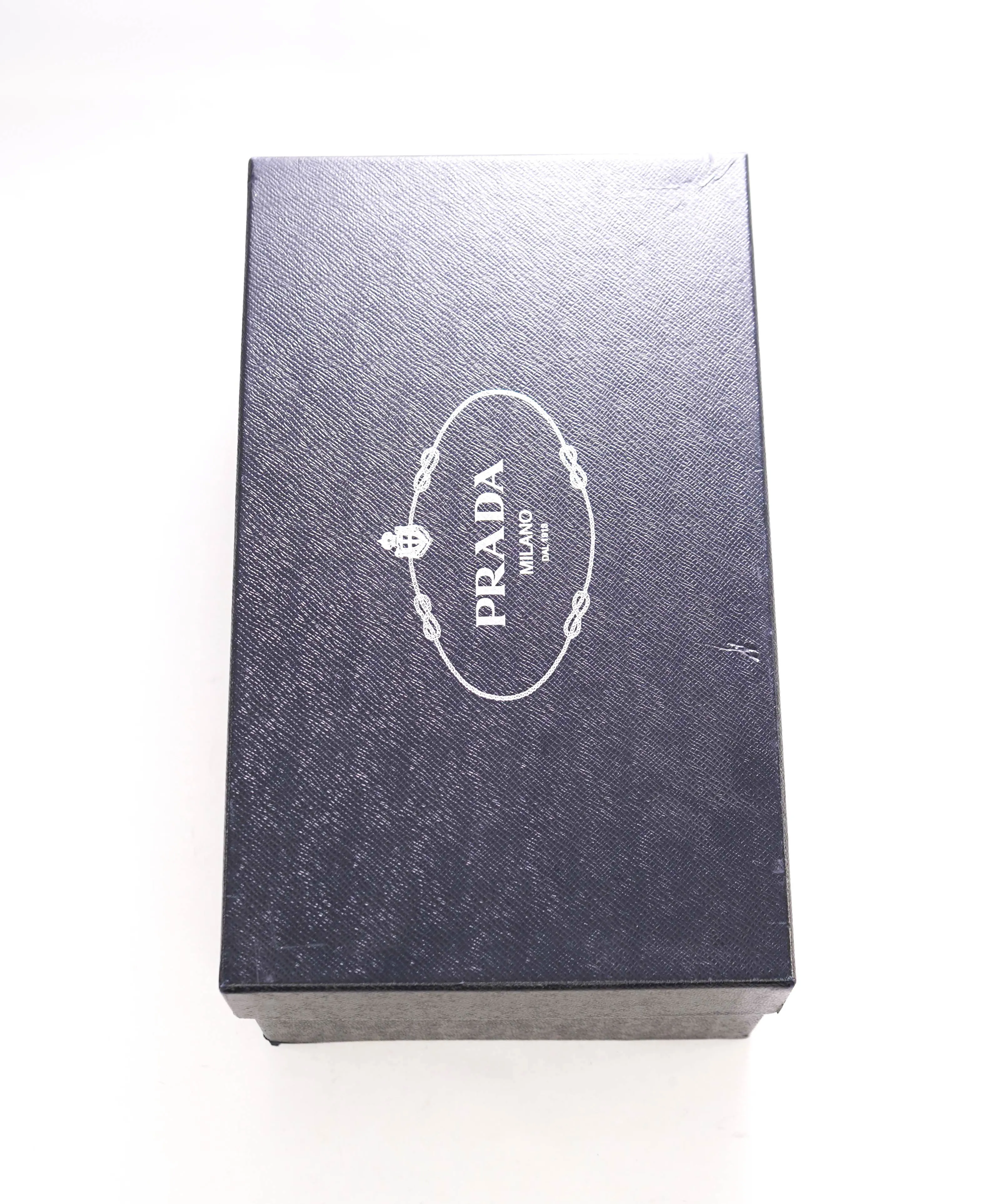 $950 PRADA - Black Brushed Leather Oxfords - 8 US (7 Prada)