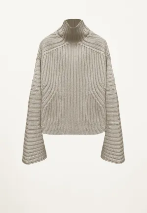 Amelia Ribbed Pullover in Jute