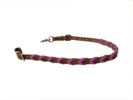 Argentina Cow Leather wither strap with Color Braided leather accent
