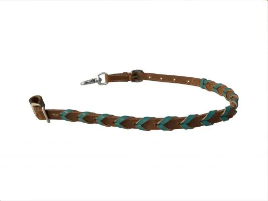 Argentina Cow Leather wither strap with Color Braided leather accent