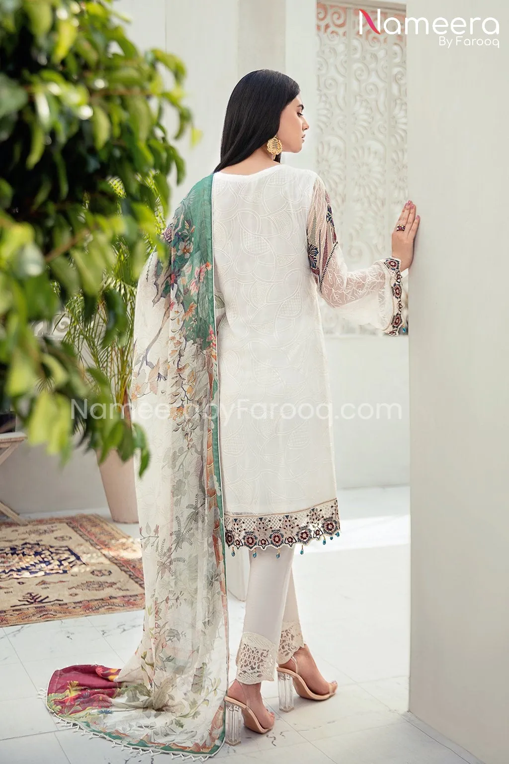 Asim Jofa Pakistani White Dress Latest Online #PF106