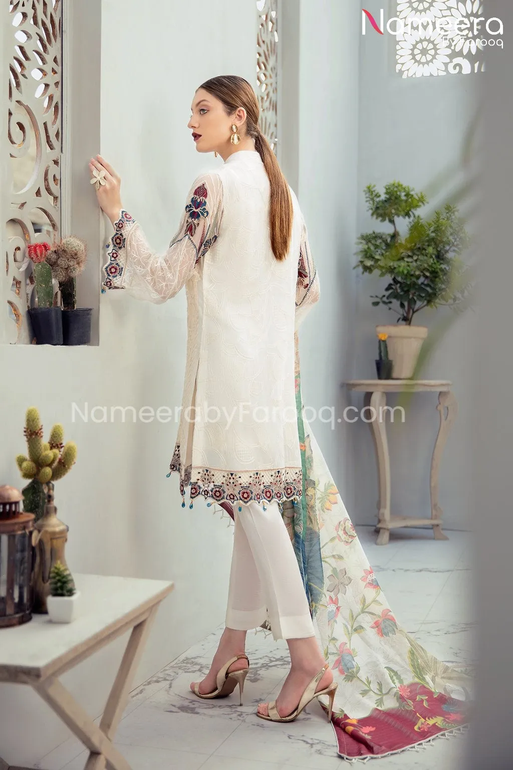Asim Jofa Pakistani White Dress Latest Online #PF106