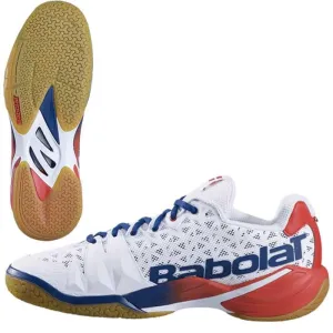 Babolat Shadow Tour Badminton Shoes - White/Blue
