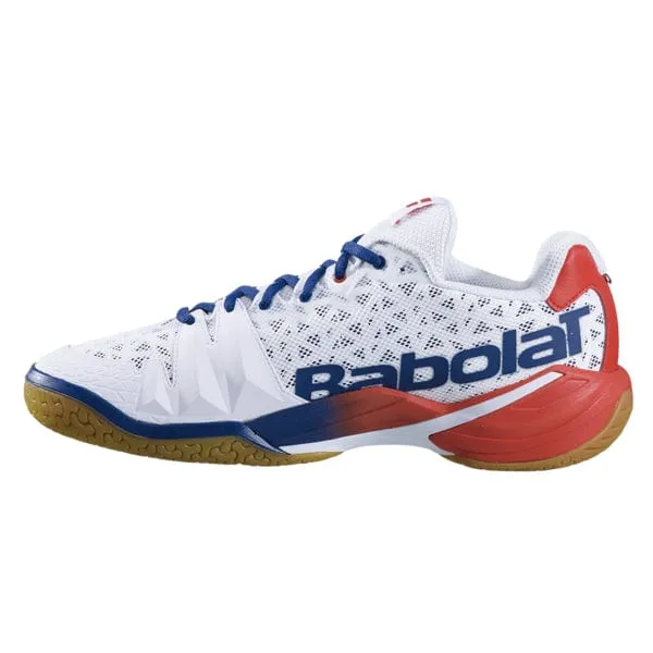 Babolat Shadow Tour Badminton Shoes - White/Blue
