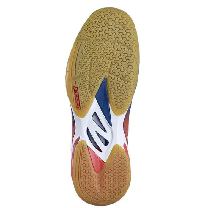 Babolat Shadow Tour Badminton Shoes - White/Blue