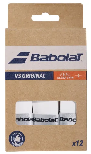 Babolat VS Original X12 Badminton Overgrip - White
