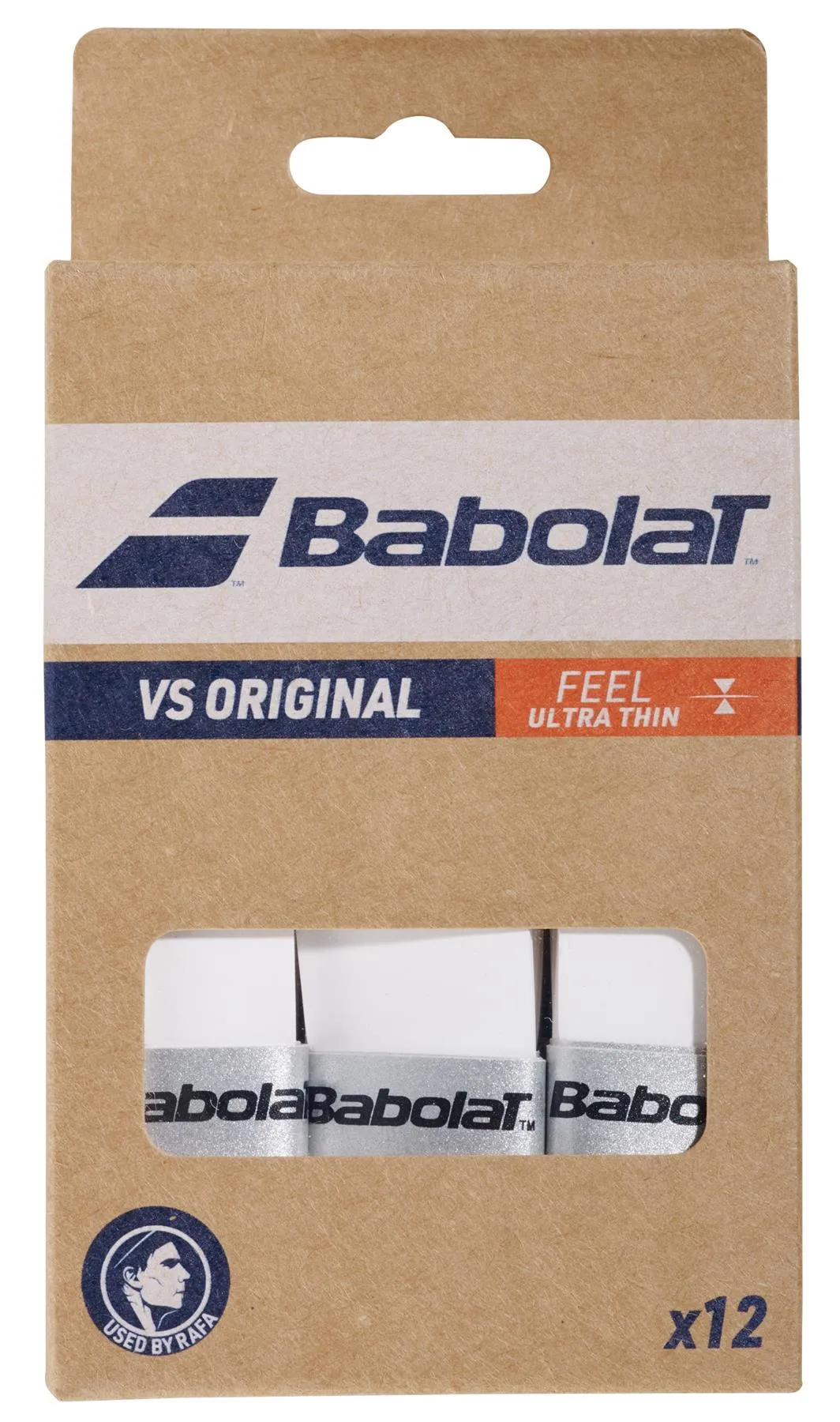 Babolat VS Original X12 Badminton Overgrip - White