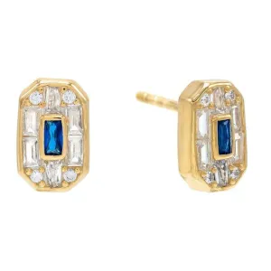 Baguette Stone Stud Earring