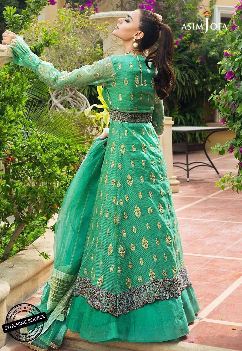 Beautiful Pakistani designer dress in mint green color # P2210