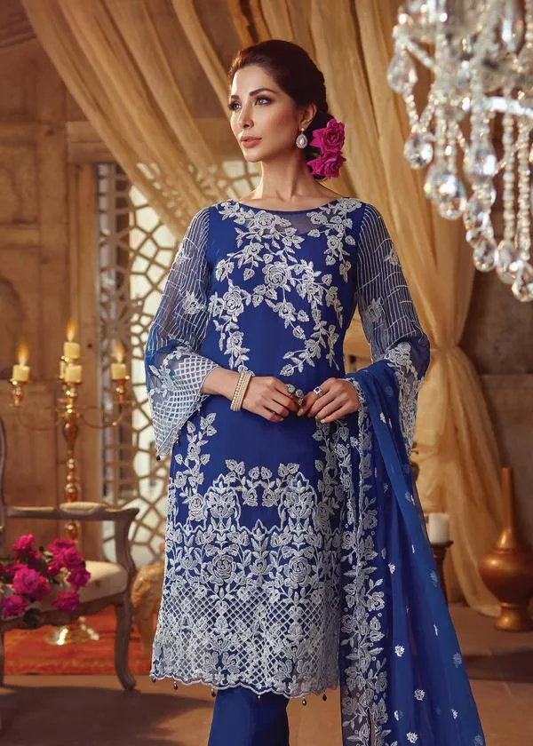 Beautiful Royal Blue Pakistani Suit From 2020 Latest Collection # CA130