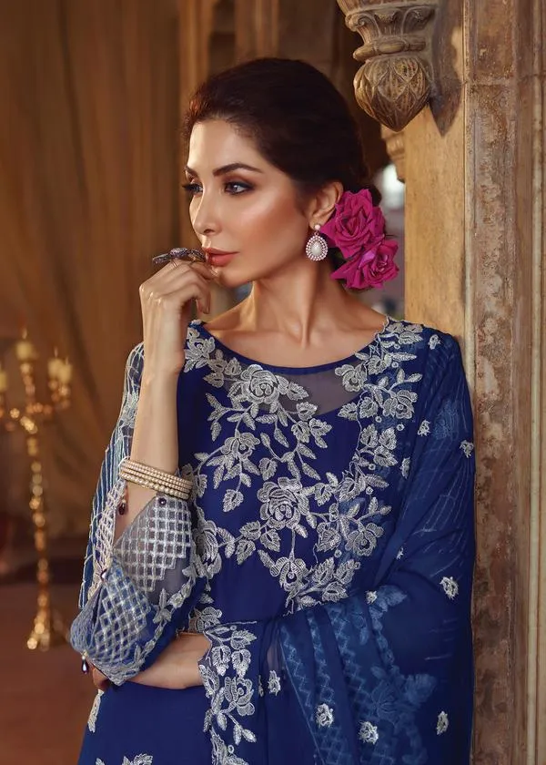 Beautiful Royal Blue Pakistani Suit From 2020 Latest Collection # CA130