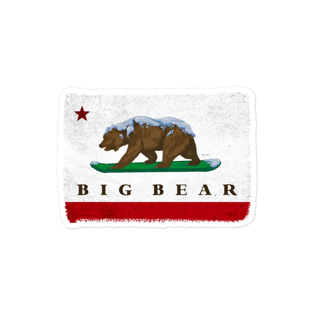 Big Bear CA Flag sticker