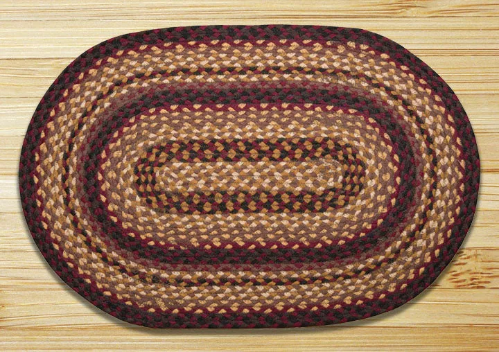 Black Cherry/Chocolate/Cream C-371 Jute Braided Rug