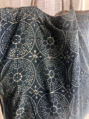 Block-printed Tote with Jute-Lining Medium