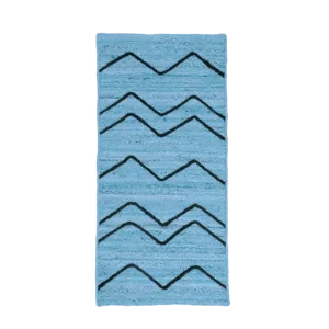 Blue Hilly Natural Jute Rug