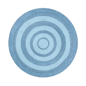 Blue Tulila Jute Round Rug