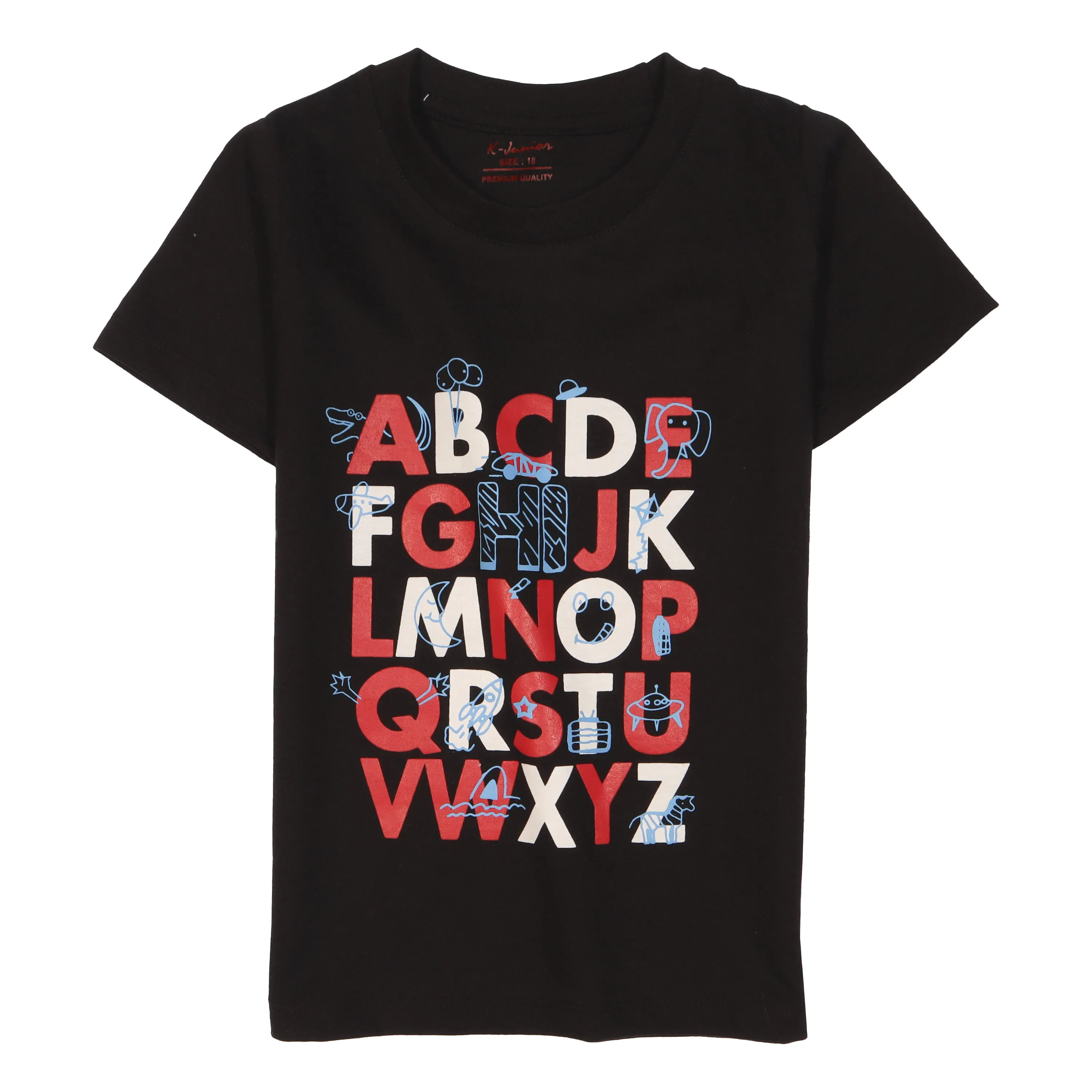 Boys Half Sleeves-Printed T-Shirt (ABC)