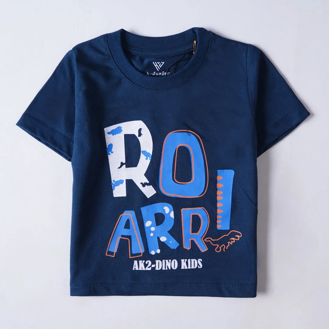 Boys Half Sleeves-Printed T-Shirt (Roar)