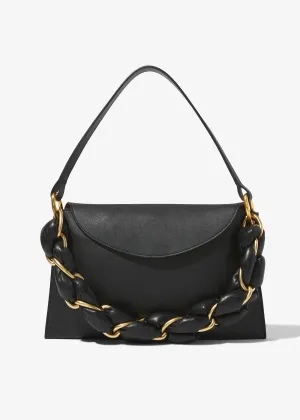 Braided Chain Shoulder Bag (Black)