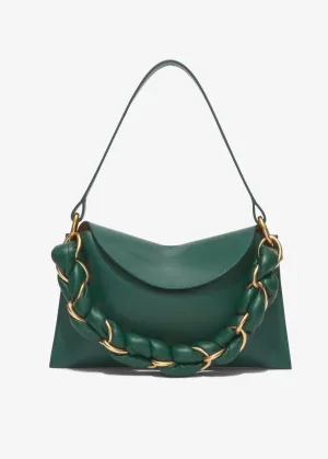 Braided Chain Shoulder Bag (Forest Green)