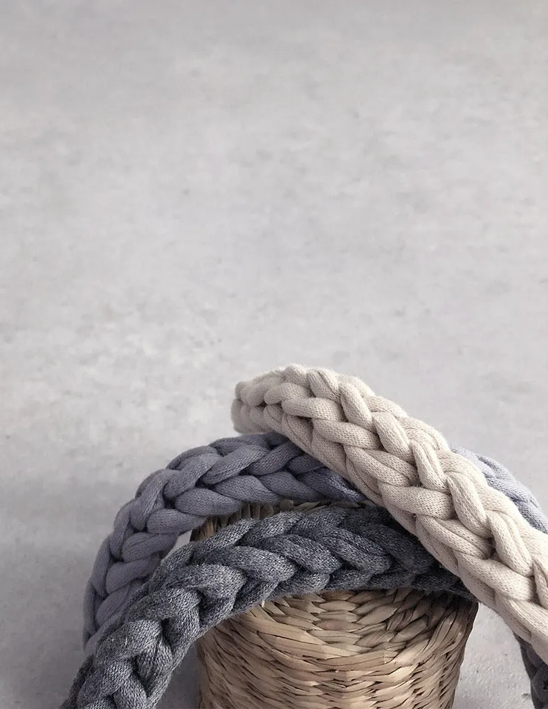 Braided Hairband Charcoal