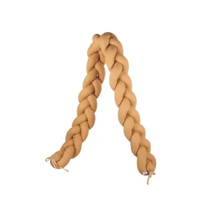 Braided Protective Cot Bumper - mustard yellow