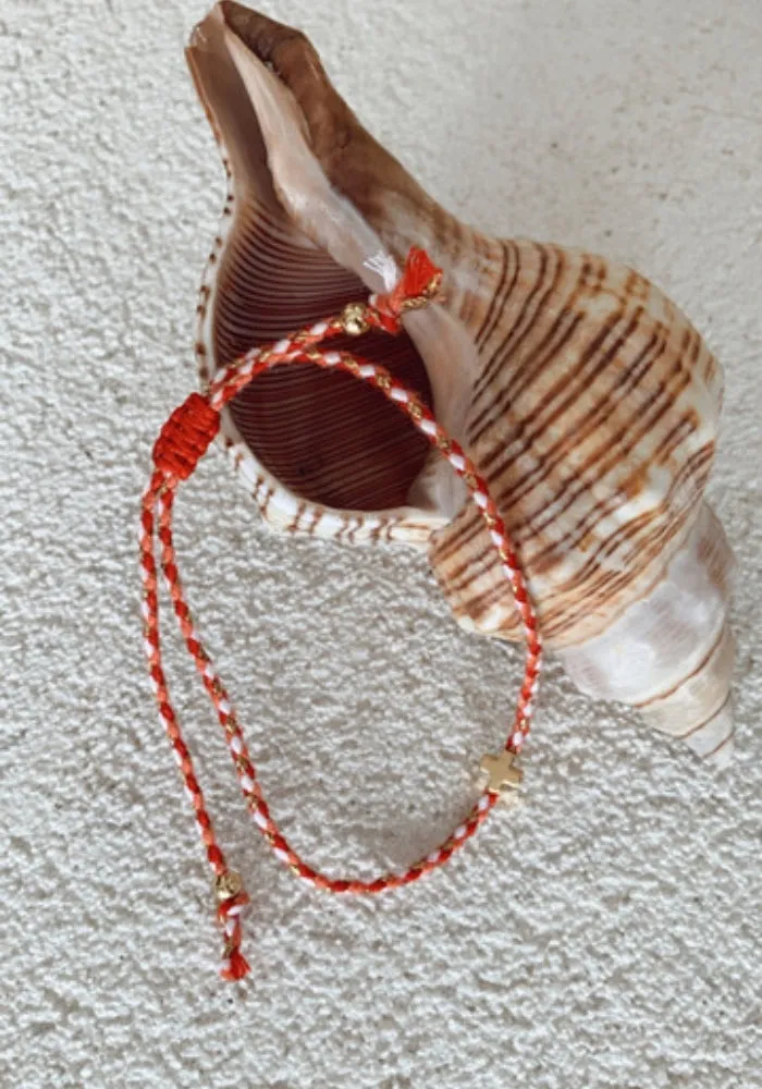 Braided Rope Bracelet - Red