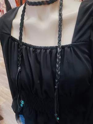Braided Turquoise Stoned Necklace
