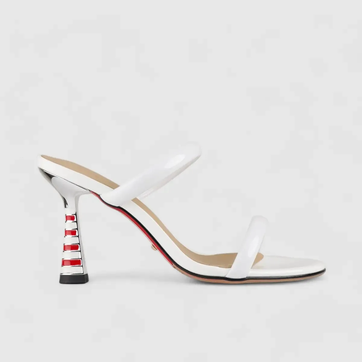 Bulbul Leather Heel Sandal White LAR6005