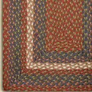 Burgundy/Gray C-040 Jute Braided Rug - OVAL
