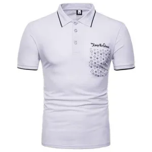 Business Casual Printed Cotton Golf Shirt
