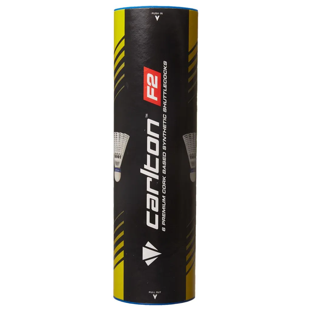 Carlton F2 Nylon Badminton Shuttlecocks (White)