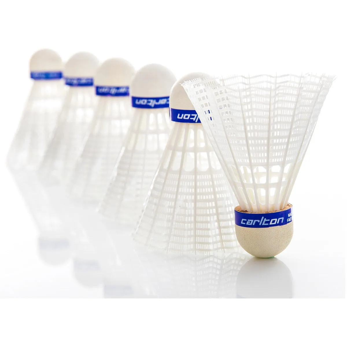 Carlton F2 Nylon Badminton Shuttlecocks (White)