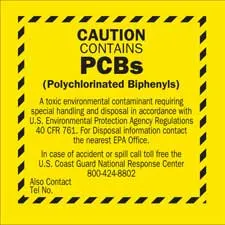CAUTION CONTAINS PCBS Label