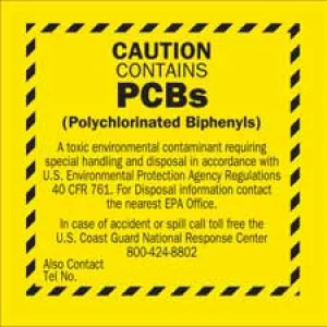 CAUTION CONTAINS PCBS Label