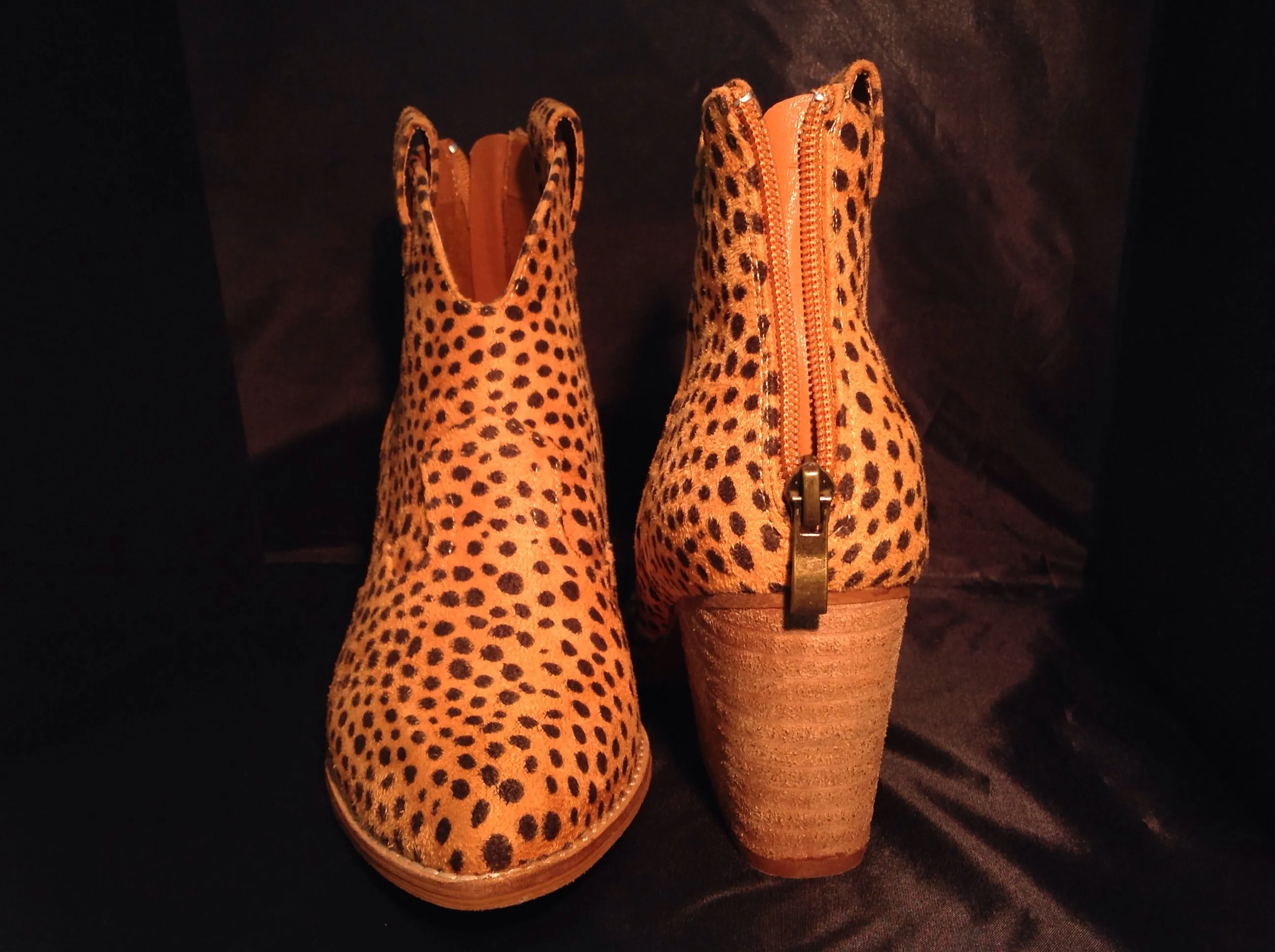 Cheetah Leather Booties